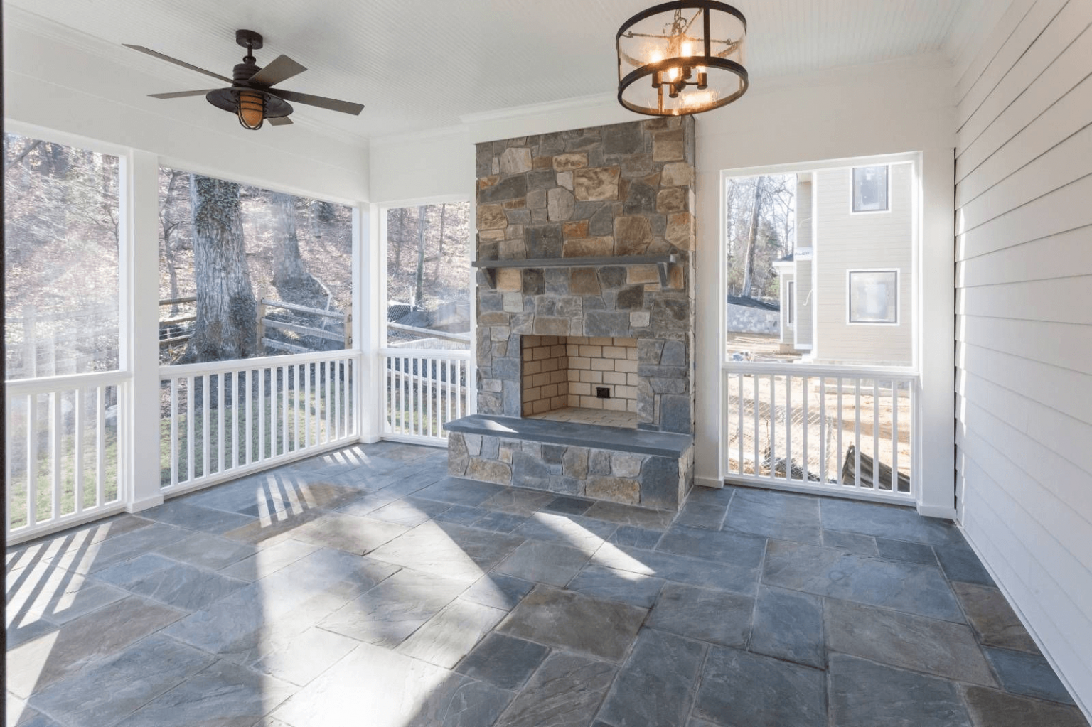 SLATE TILE SCREENED PORCH FLOORING OPTION PORCH AREA
