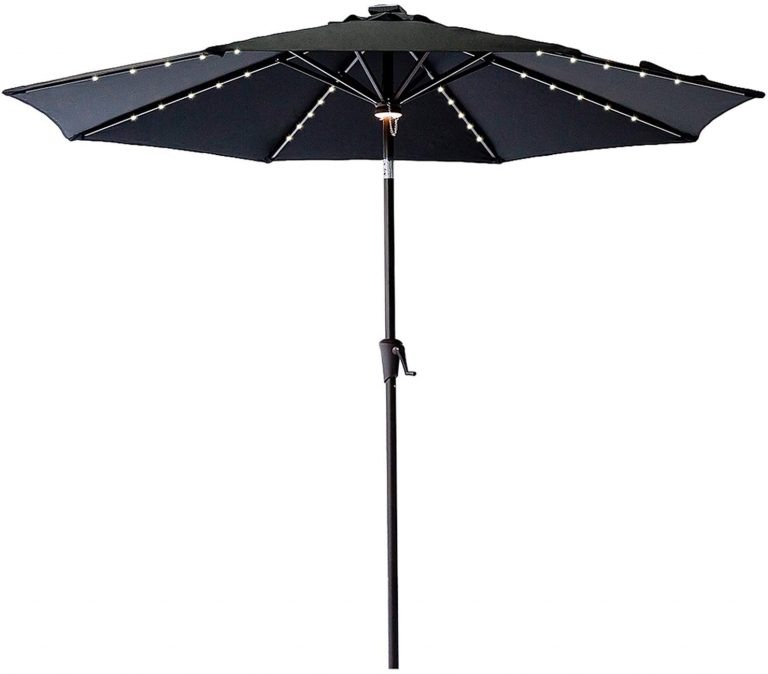 BEST PATIO UMBRELLA WITH SOLAR LIGHTS PORCH AREA
