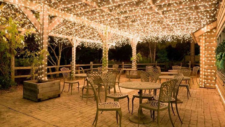 COVER ALL AREA WITH LED PATIO STRING LIGHTS