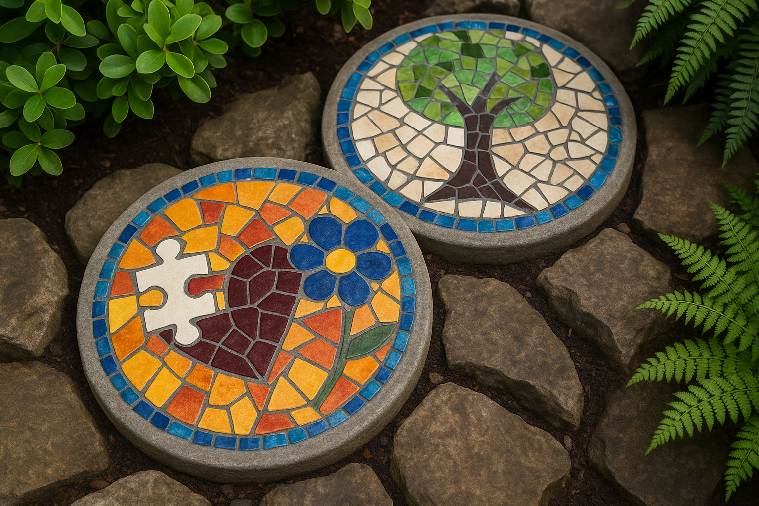 🧩 Mosaic Stepping Stones That Actually Mean Something