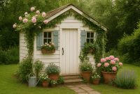 You Won’t Believe This DIY Cottage Garden Shed Makeover Before and After