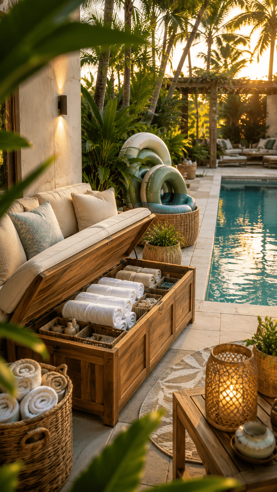 1 Hidden Bench Storage for a Luxury Resort Look