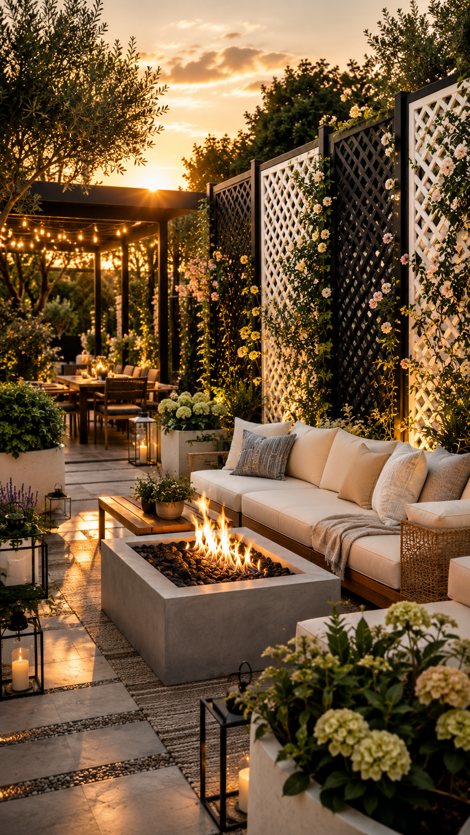 1 Modern Privacy Vinyl Lattice Panels for Luxury Backyards