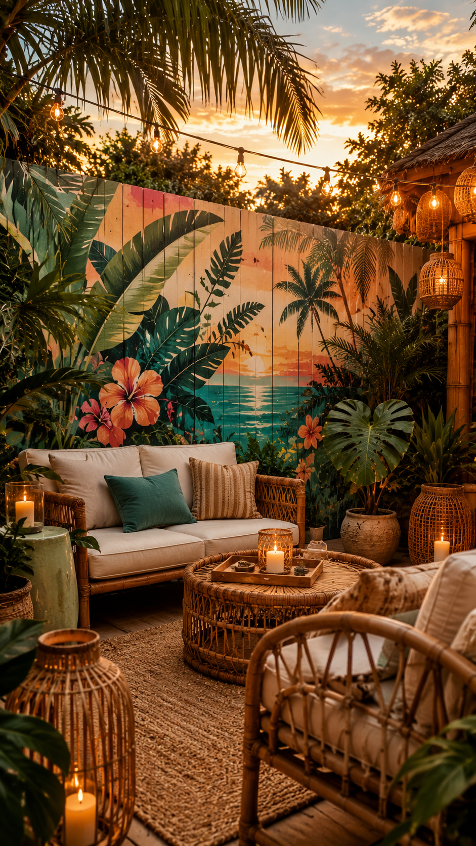 1 The Tropical Paradise Fence Mural