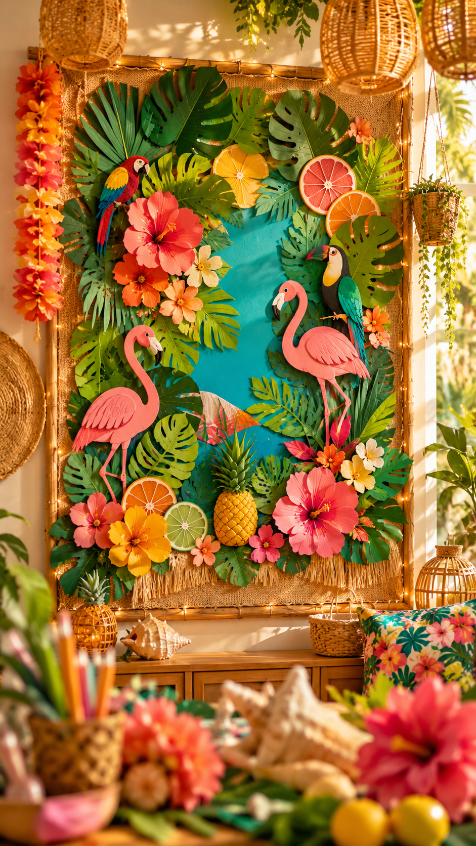 1 Tropical Paradise Summer Board Decoration Ideas