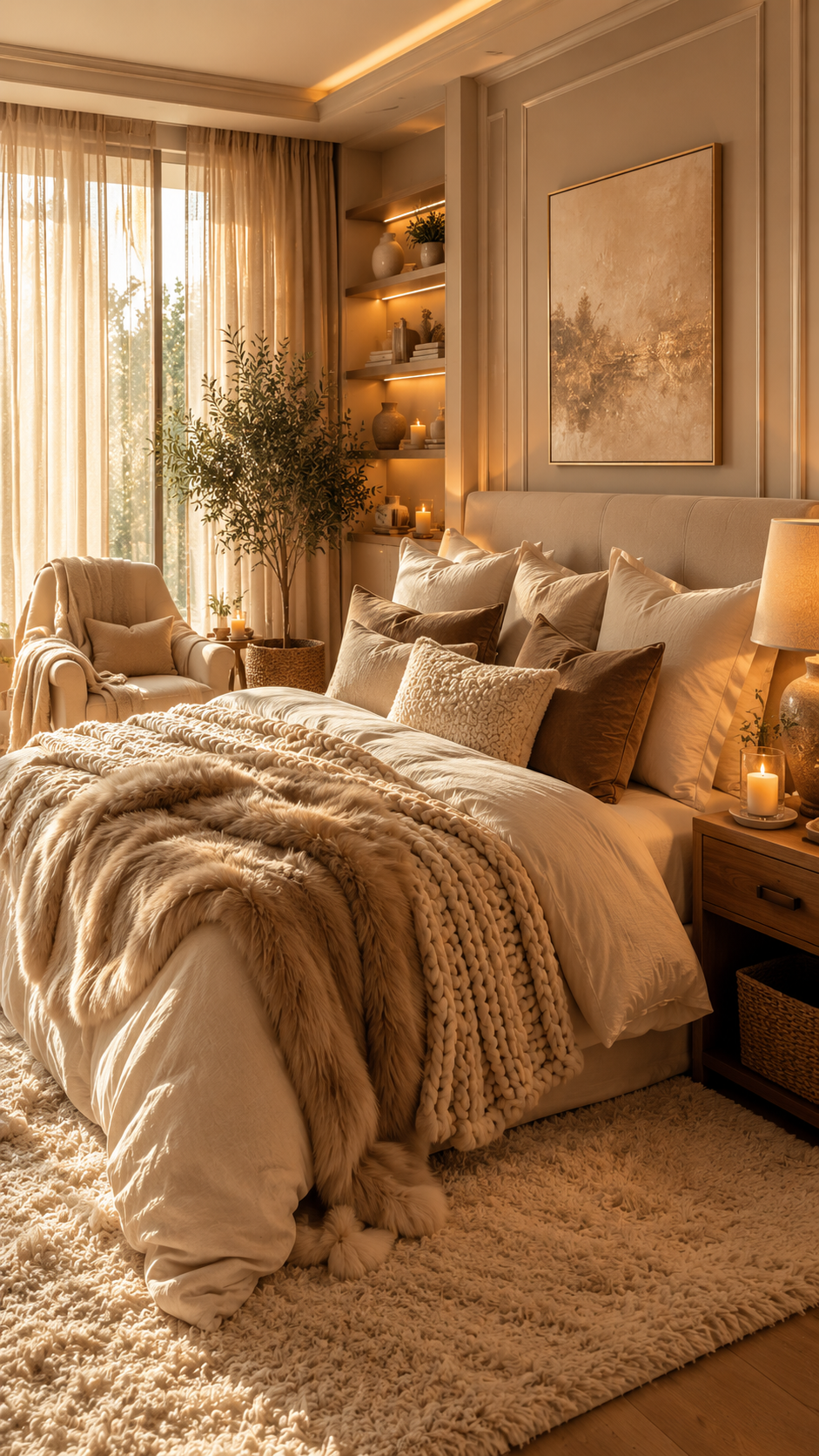 1. Layered Textures and Soft Fabrics for Instant Warmth