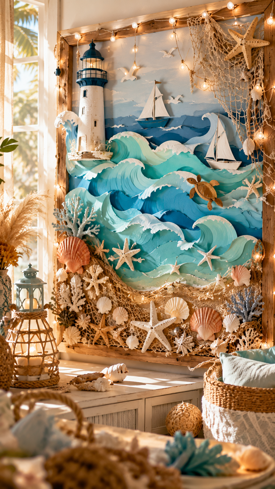 2 Coastal Ocean Summer Board Decoration Ideas