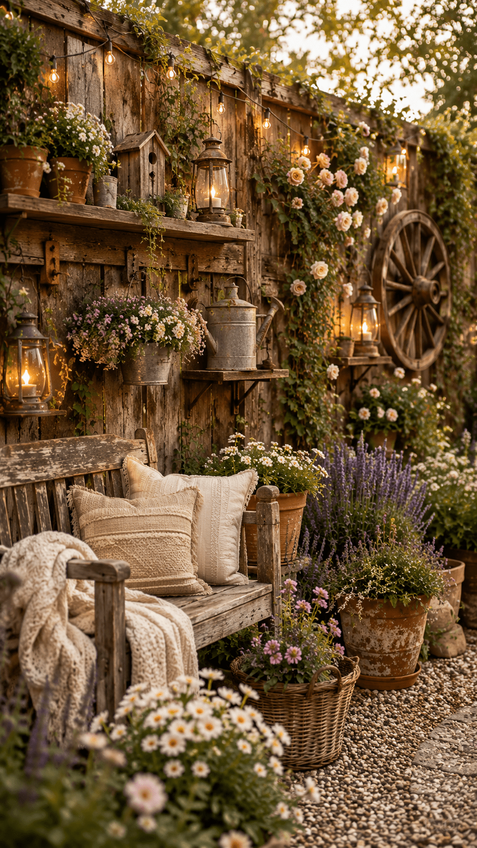 2 Rustic Wooden Fence Decorating Ideas with Vintage Charm