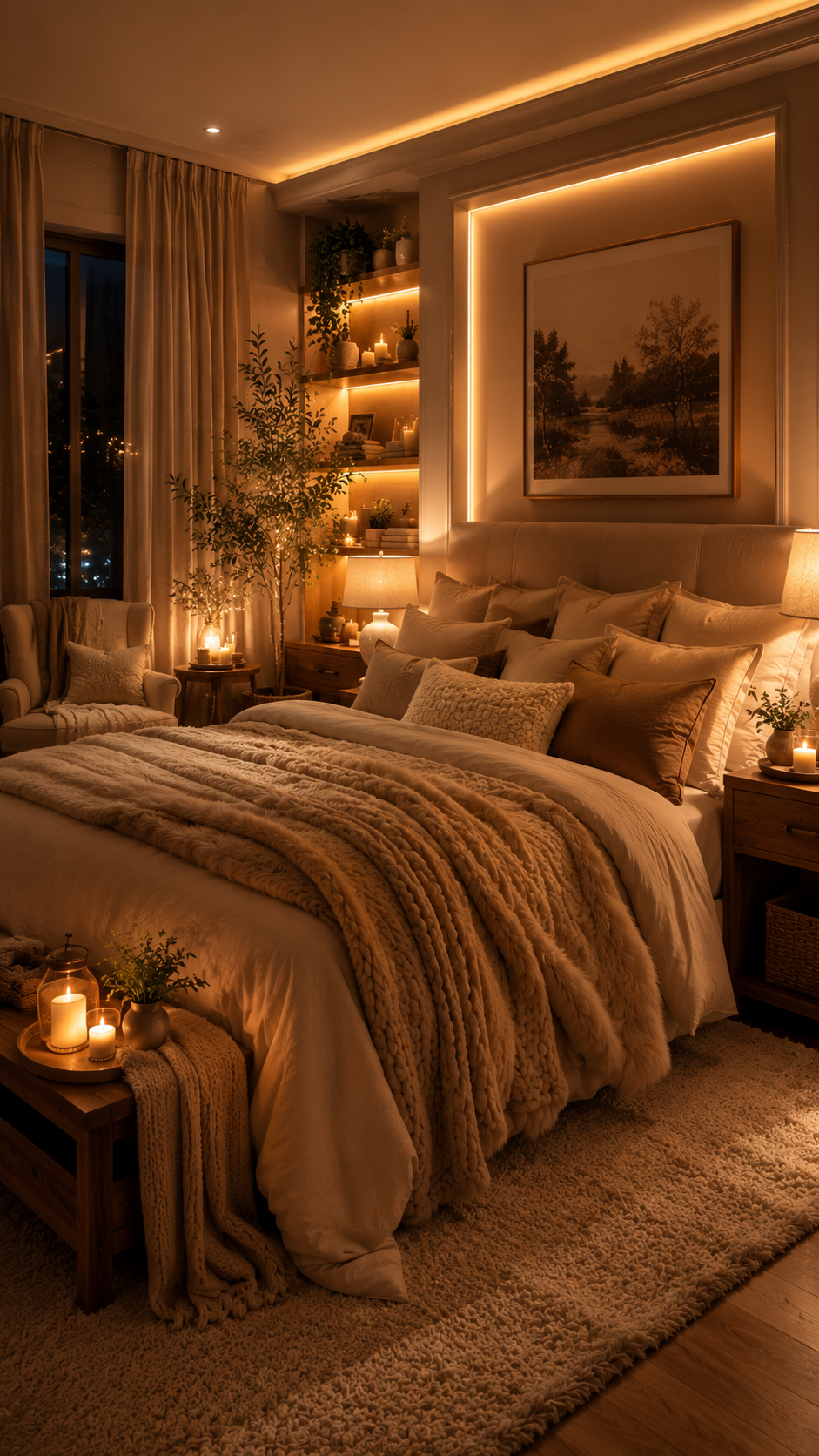 2. Warm Ambient Lighting That Transforms the Entire Room