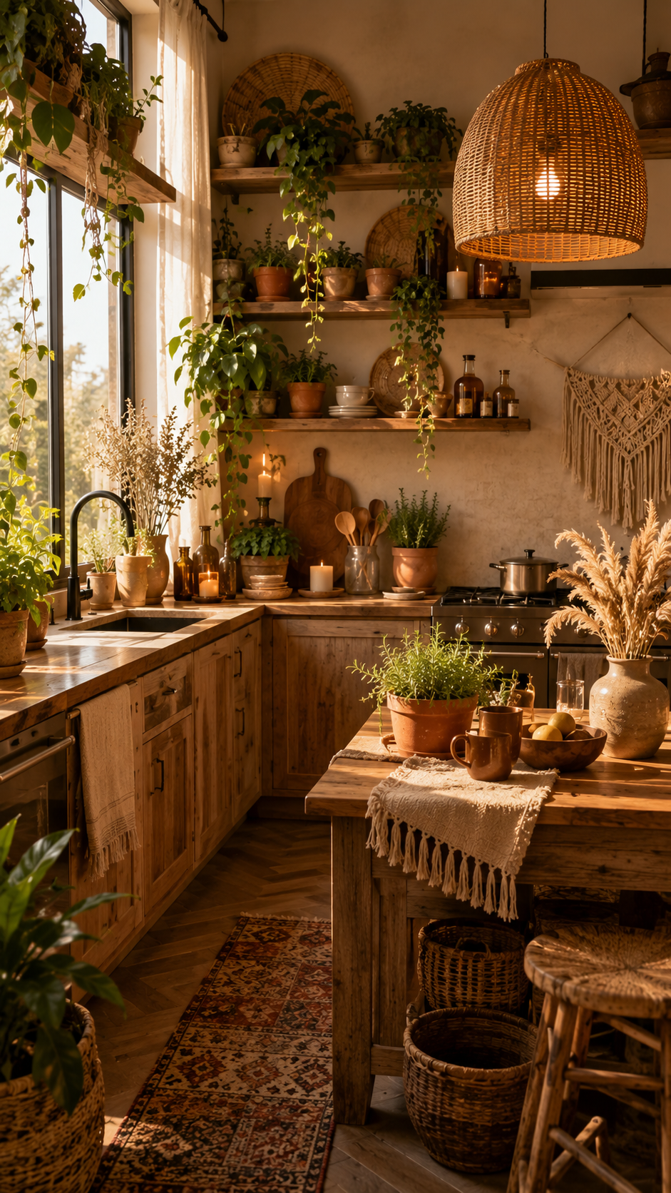3 Boho Cozy Kitchen Aesthetic Apartment