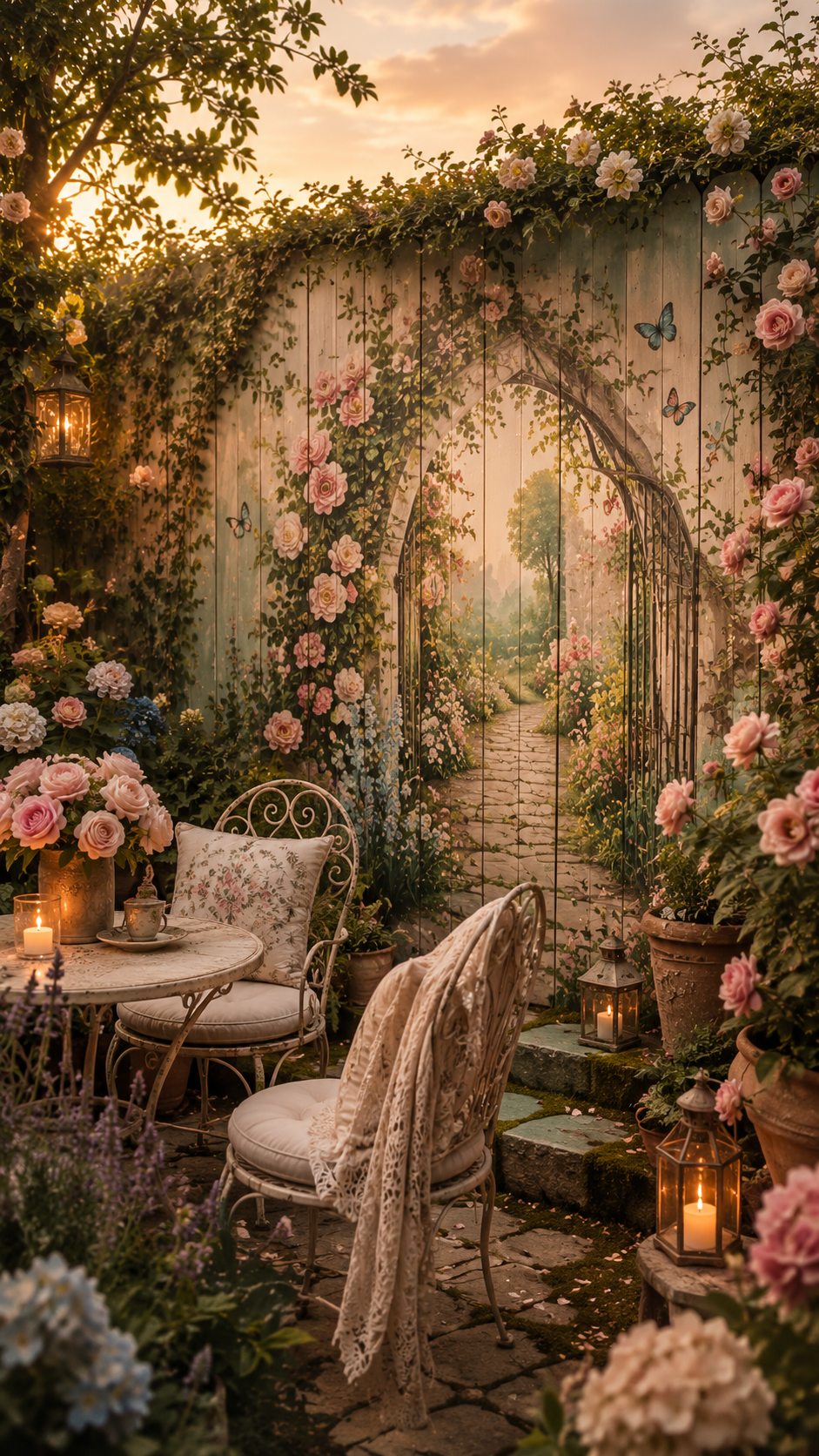 3 The Secret Garden Fence Mural