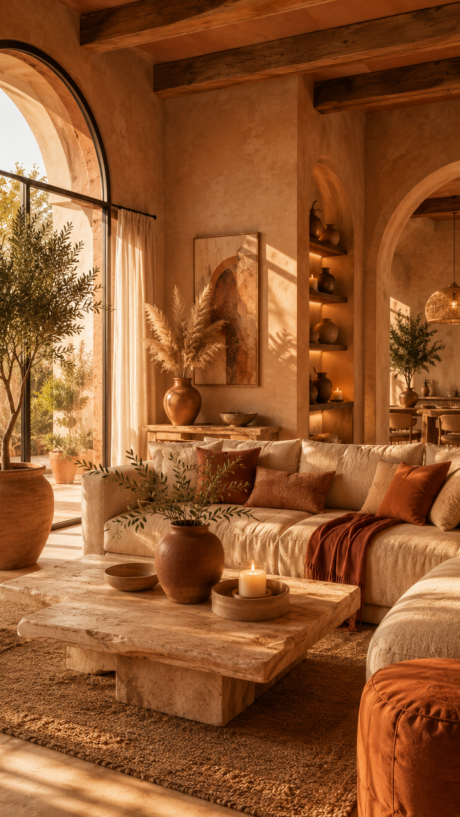 3. Earthy Terracotta and Sand Tones