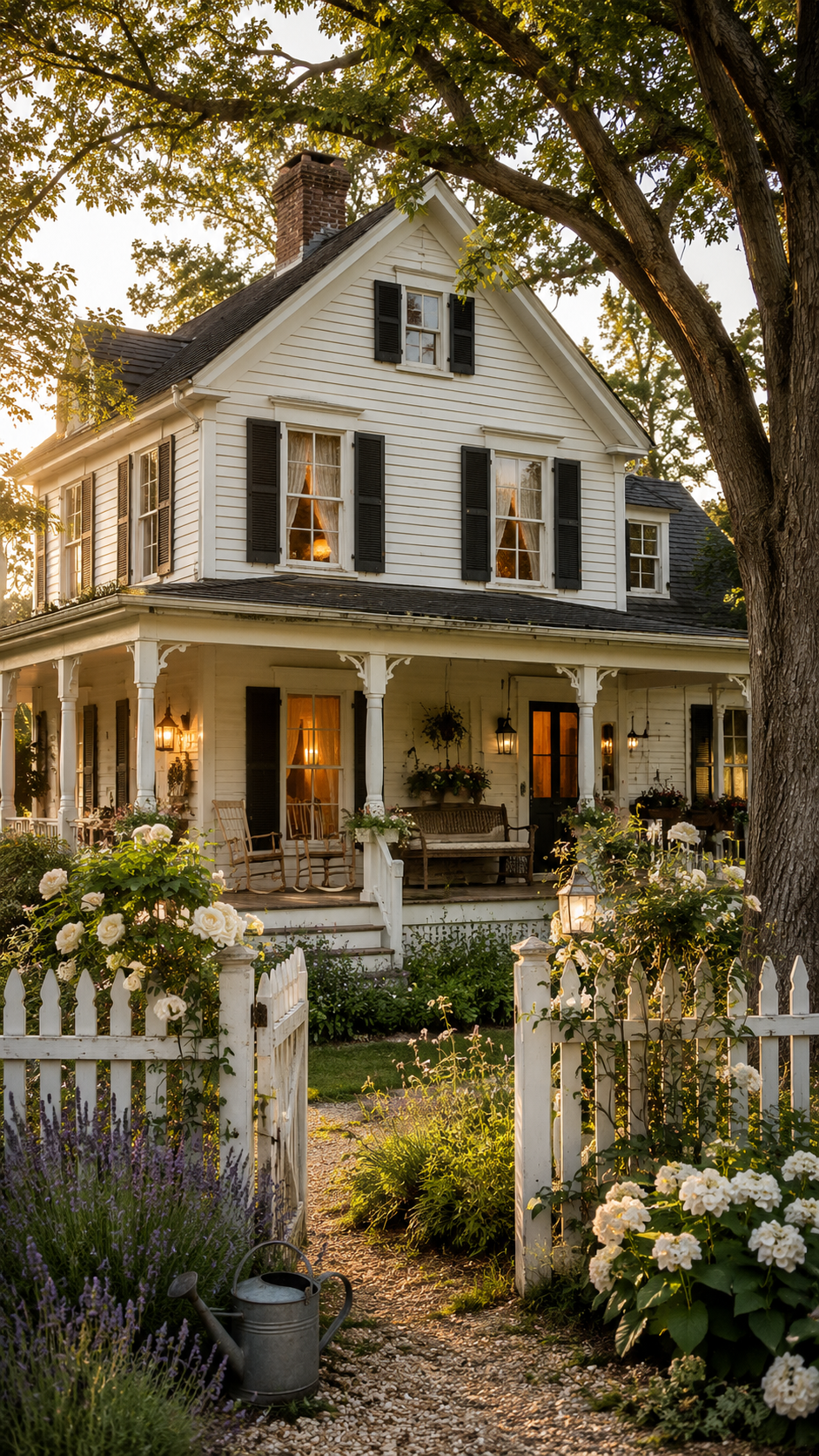 Best 1 Classic White Wooden 1900 Farmhouse