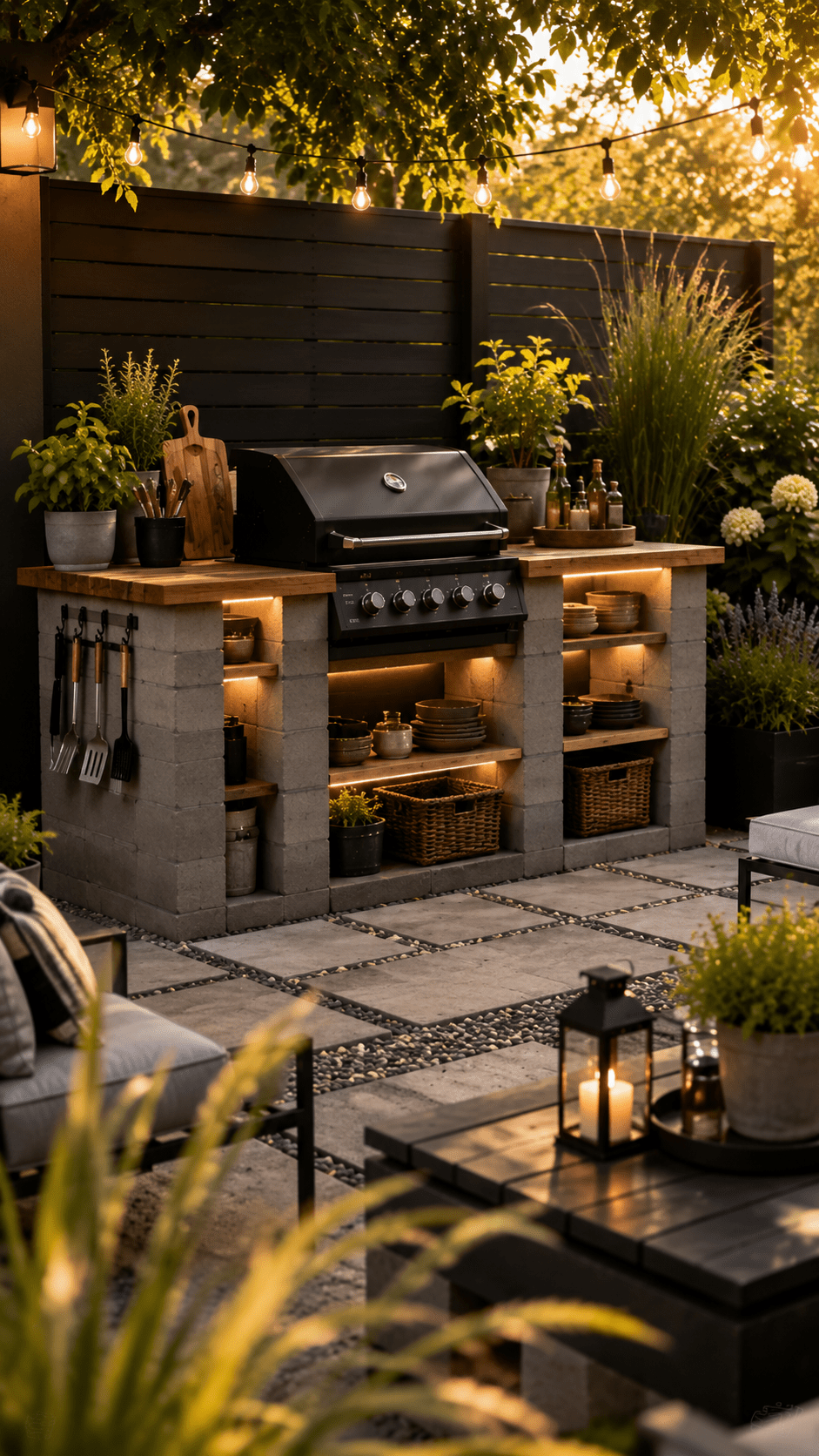 Best 2 Modern Cinder Block DIY Grill Station Cheap Design