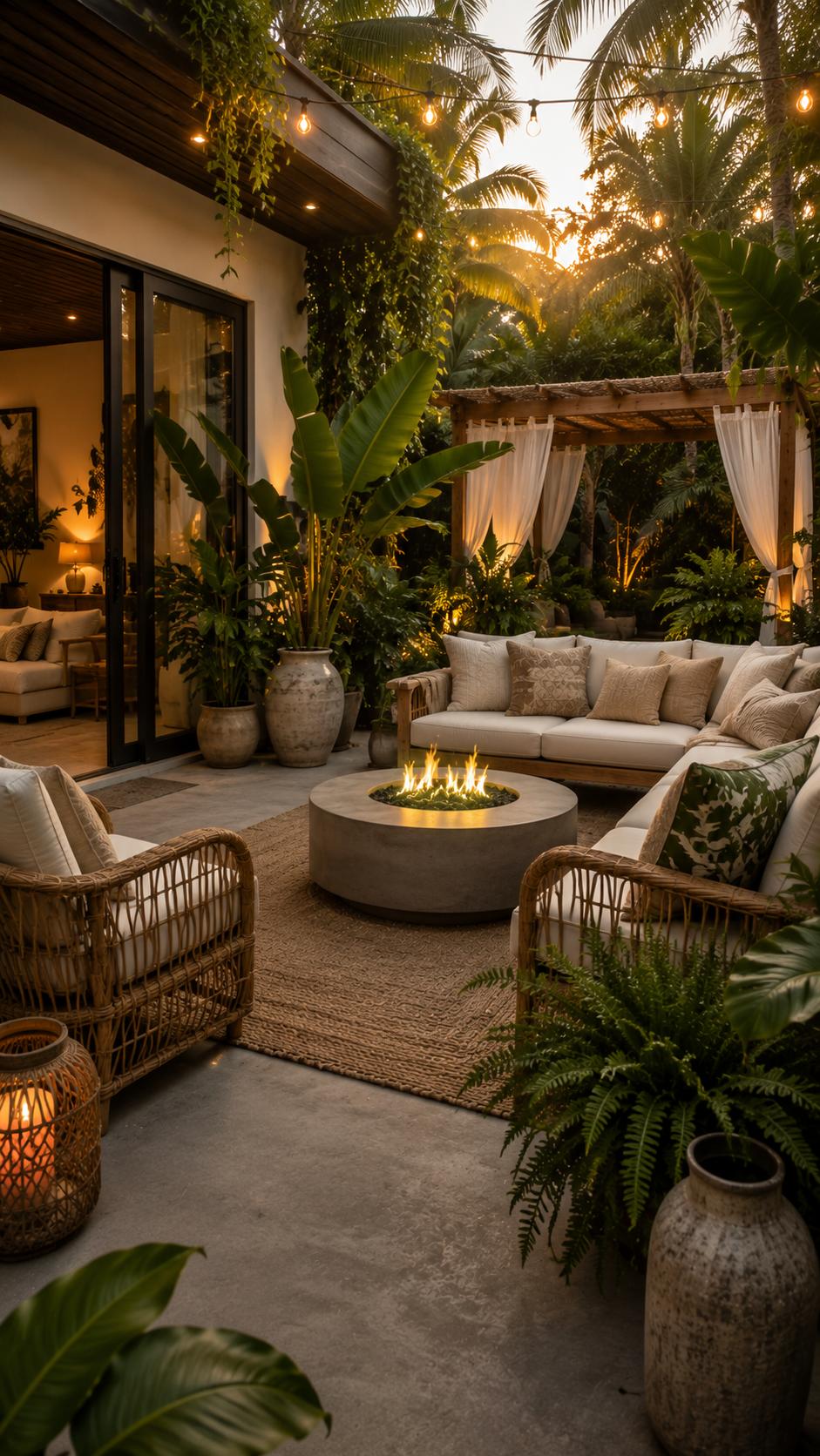 Best 3 Tropical Simple Concrete Patio Retreat
