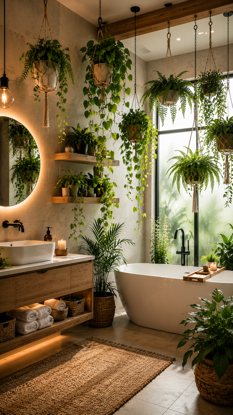 Best Bathroom Plant Decor Idea Number Three Use Hanging Plants for Maximum Impact