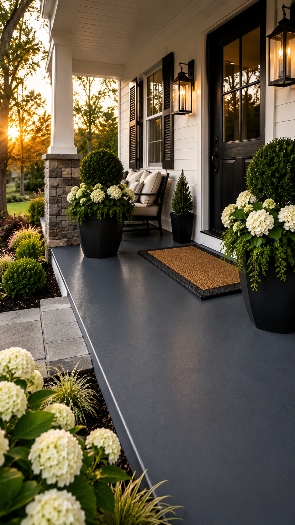 Best Idea 1 Modern Solid Color Painting Front Porch Concrete