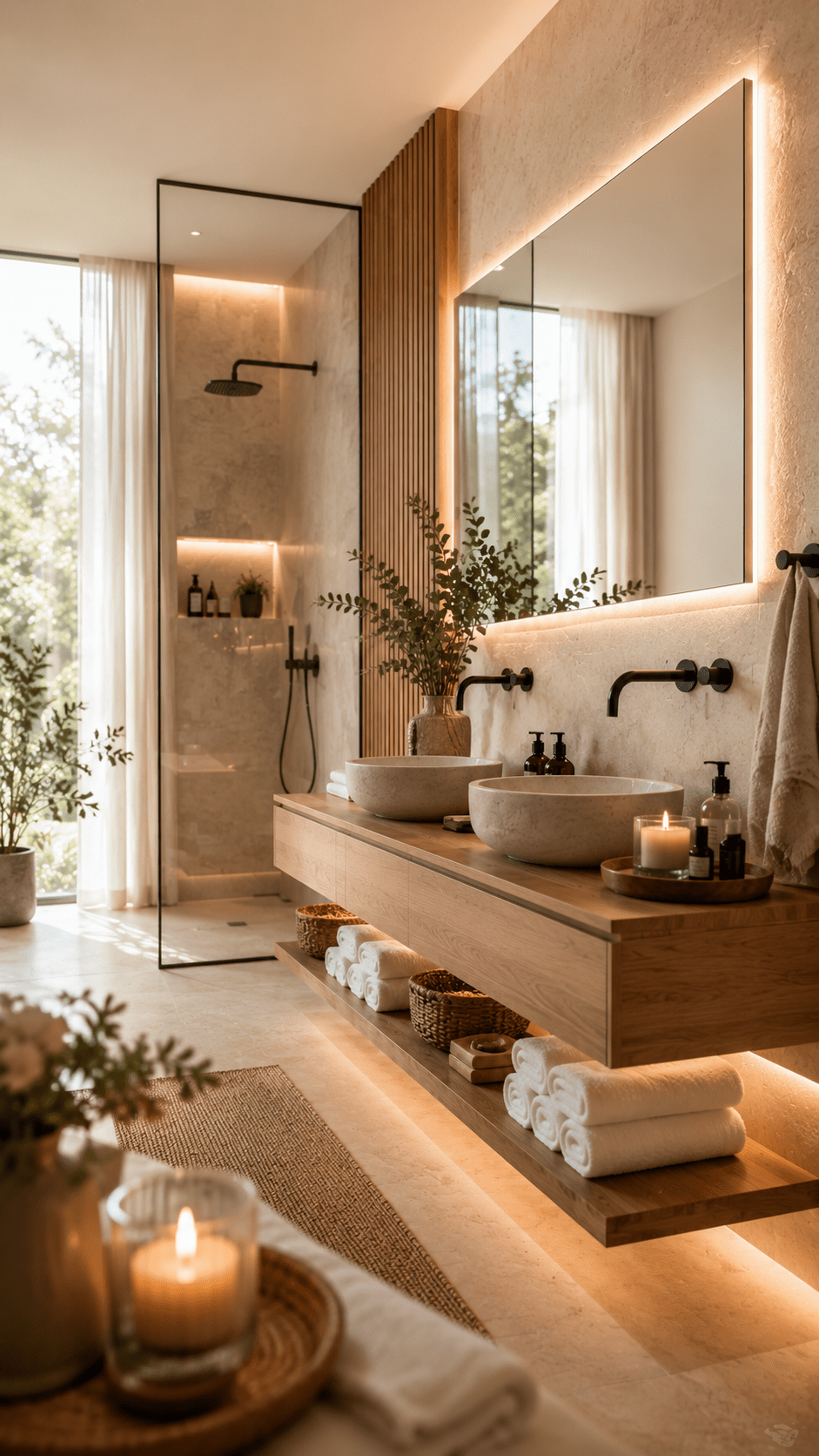 Floating Vanities Create a Clean Luxurious Look