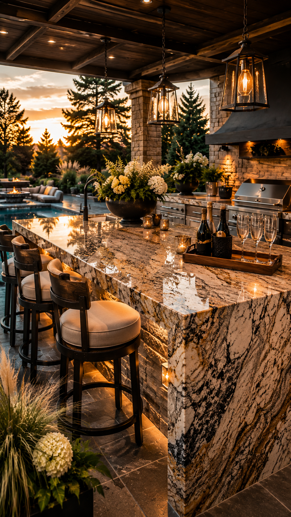 Top 2 Outdoor Bar Top Ideas Luxurious Natural Stone Surfaces