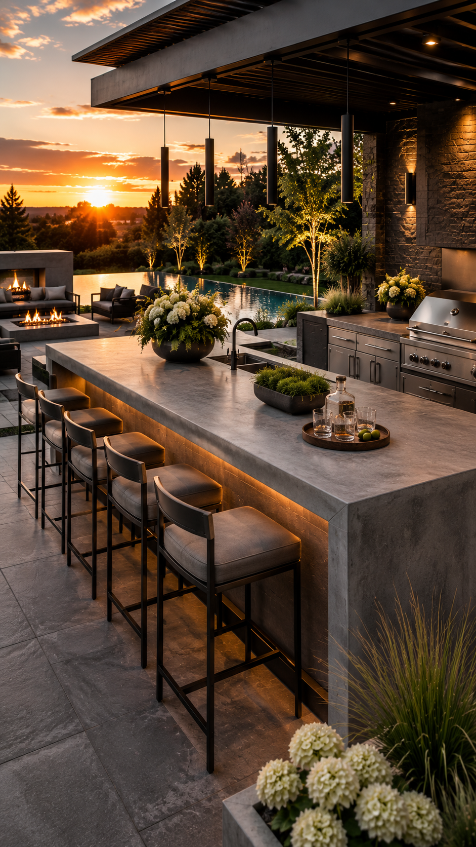 Top 3 Outdoor Bar Top Ideas Modern Sealed Concrete Masterpieces
