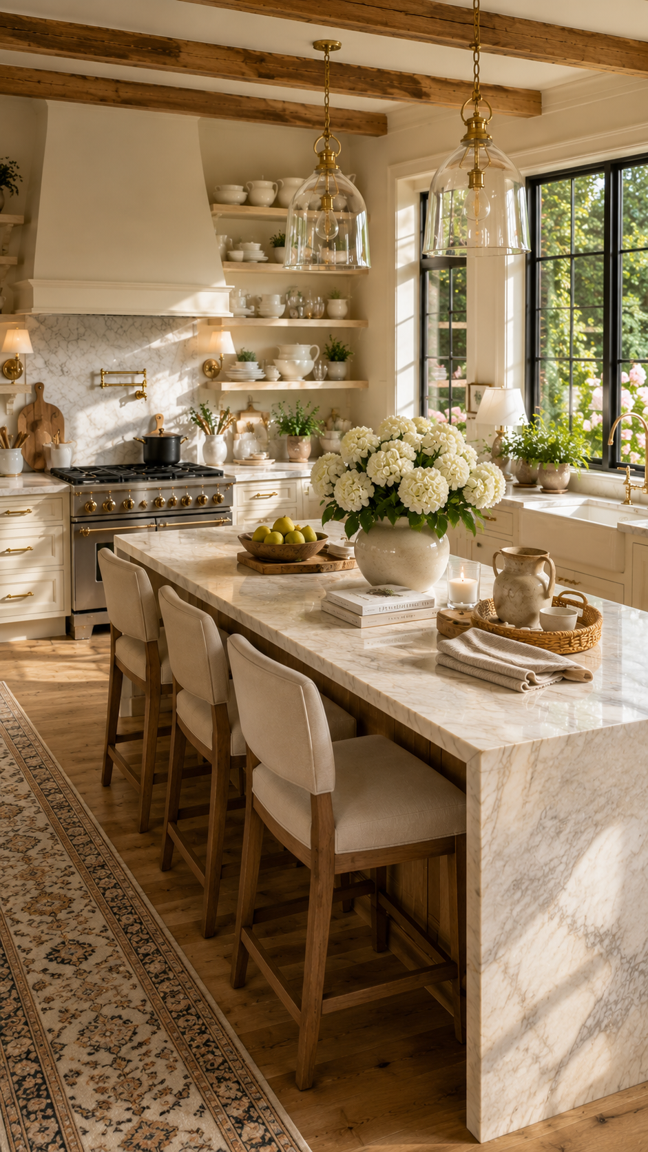 🥇 Best 1 Classic Nancy Meyers Aesthetic Kitchen With a Grand Island