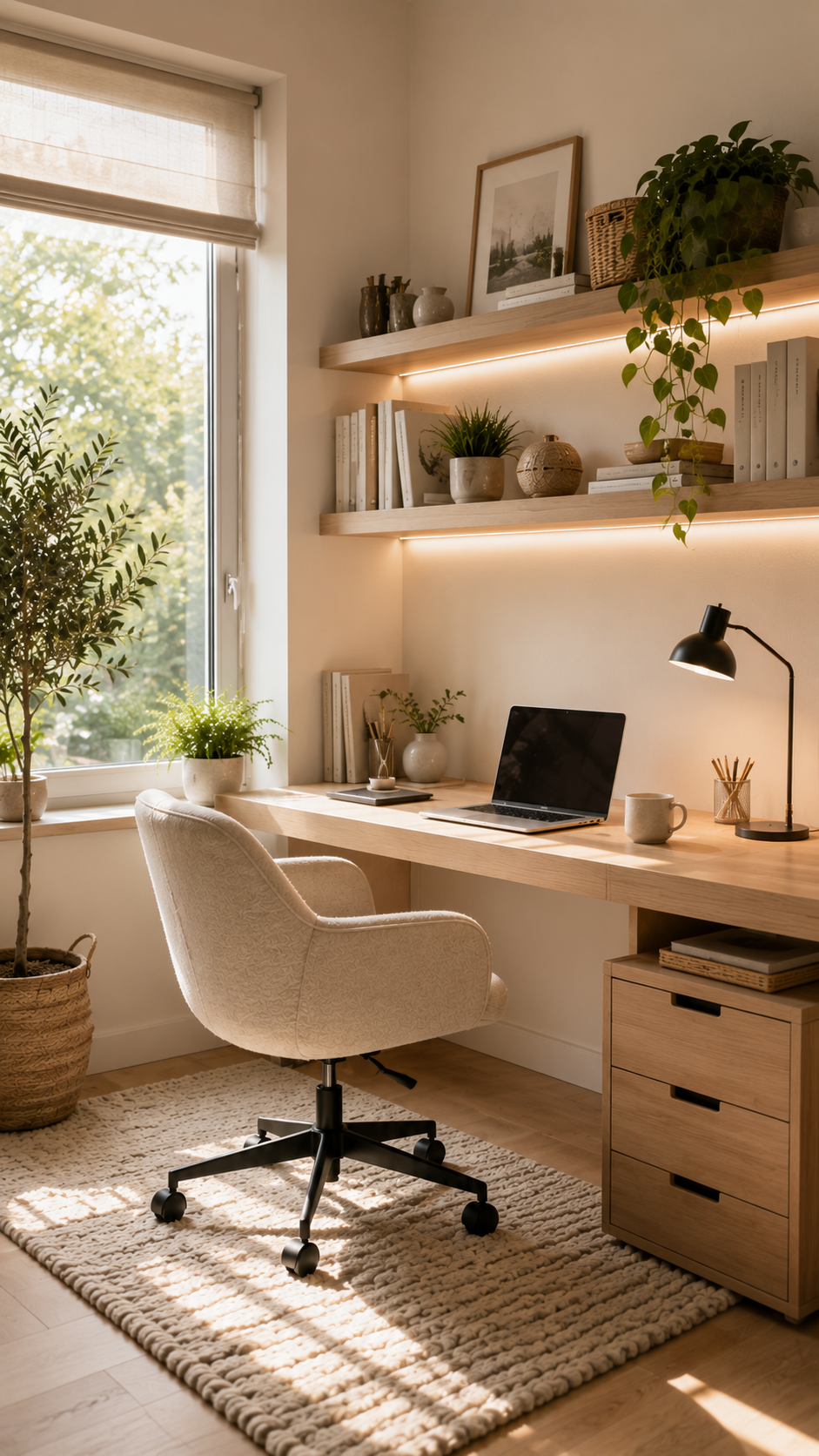 🥇 Best 1 Scandinavian Minimalist Small Cozy Work Office Ideas for Maximum Productivity
