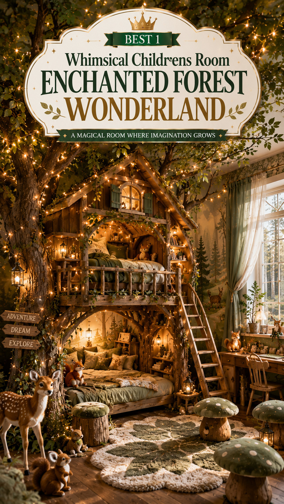 🥇 Best 1 Whimsical Childrens Room Enchanted Forest Wonderland