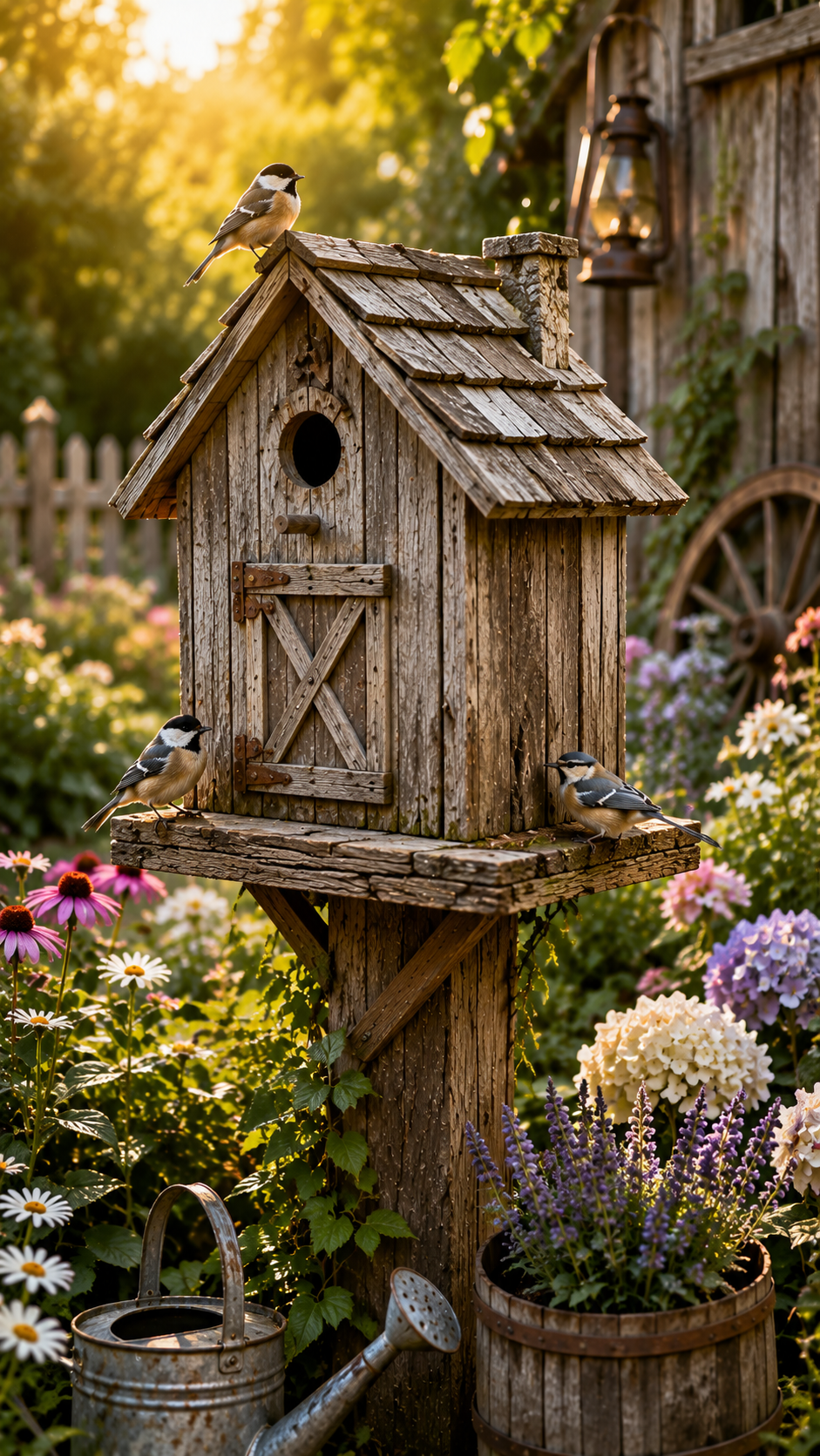 🥈 Best 2 Birdhouses Rustic Reclaimed Barnwood Design