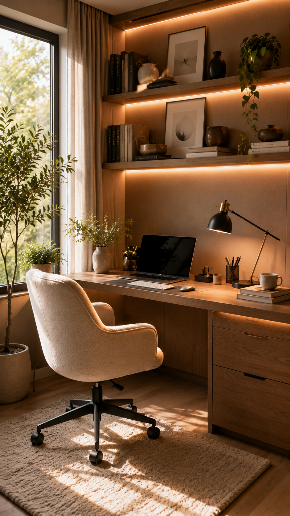 🥈 Best 2 Warm Modern Small Cozy Work Office Ideas for Maximum Productivity