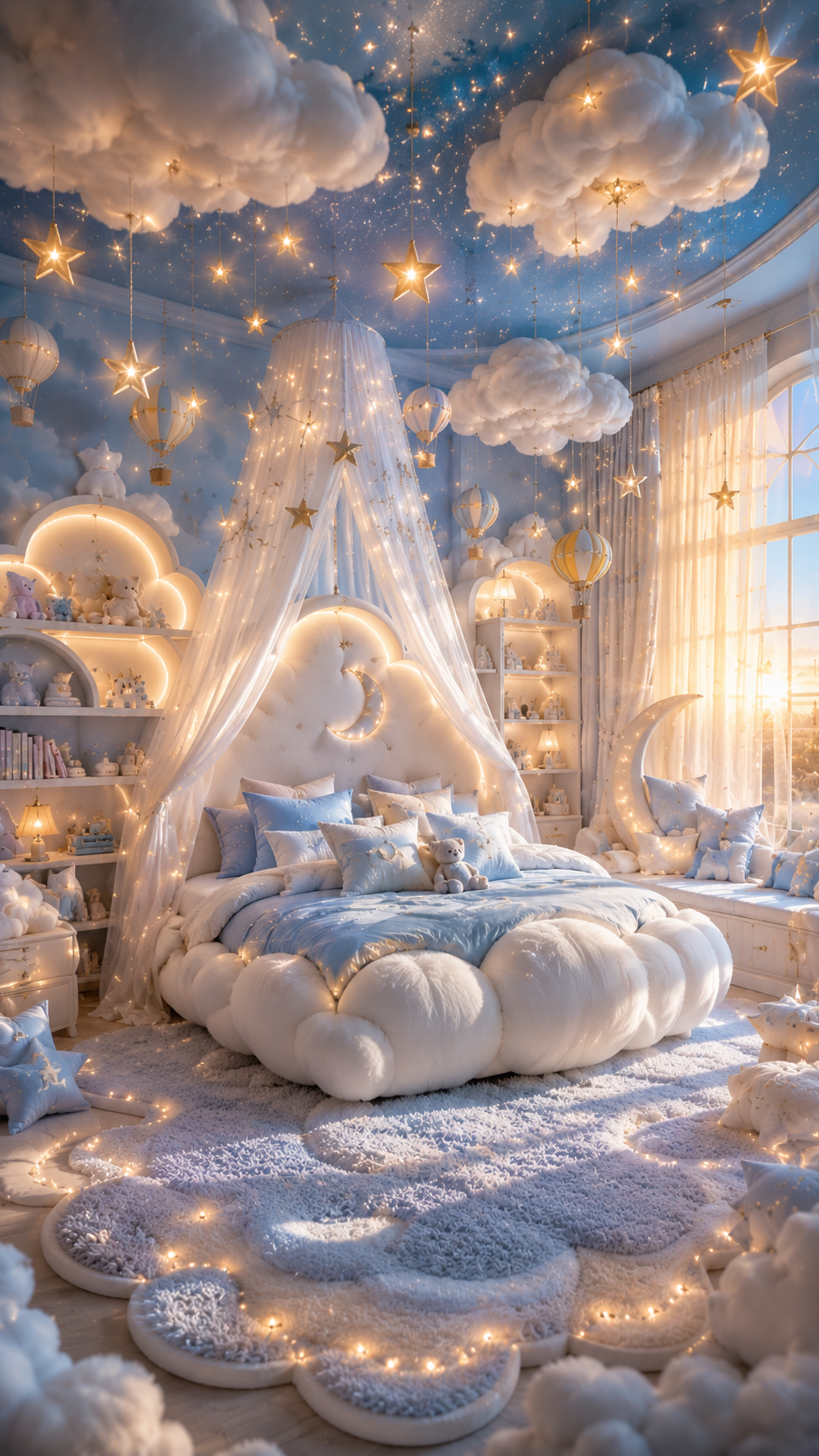 🥈 Best 2 Whimsical Childrens Room Dreamy Cloud and Sky Kingdom