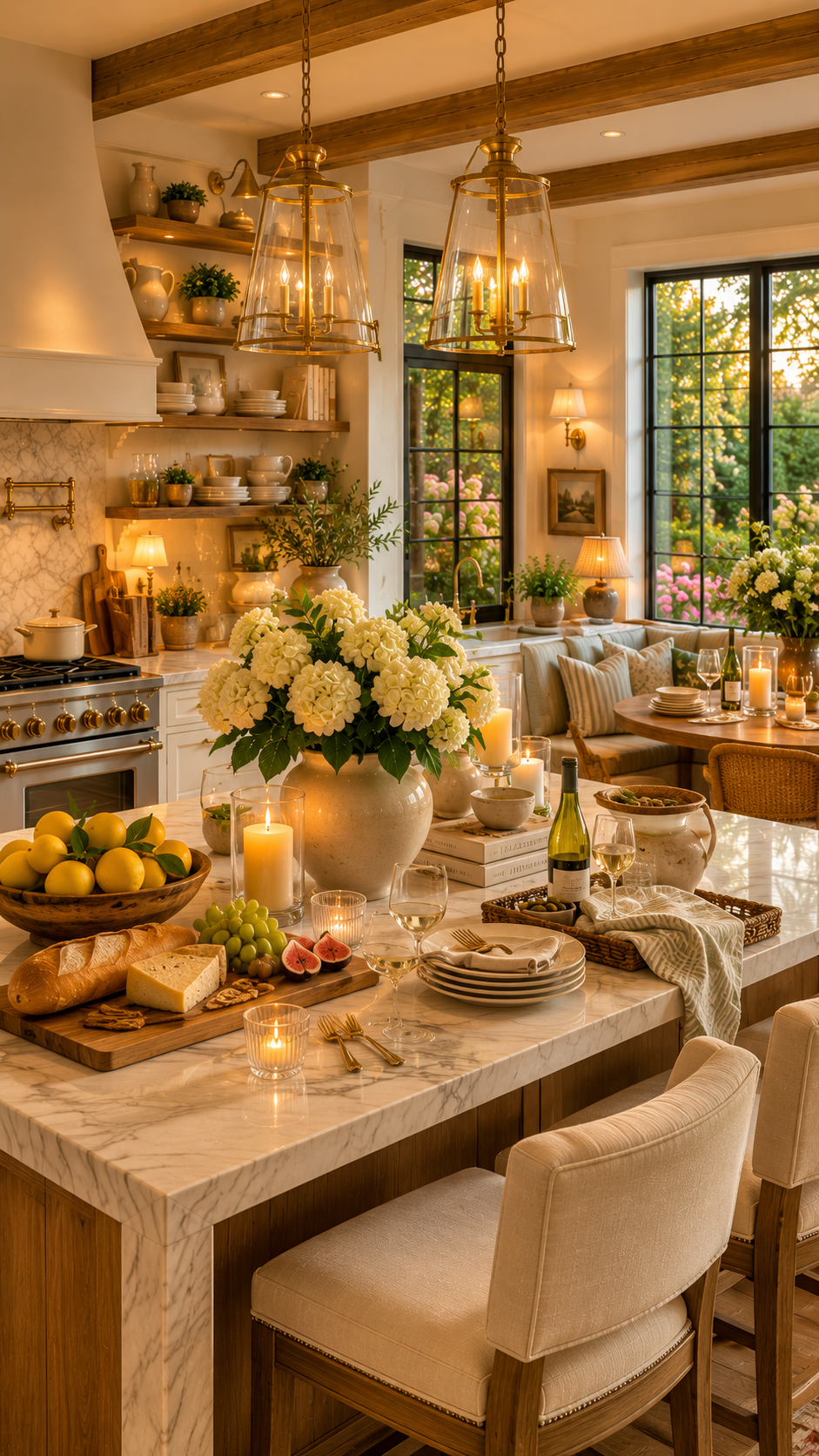 🥉 Best 3 Cozy Entertaining Nancy Meyers Aesthetic Kitchen With Layered Luxury