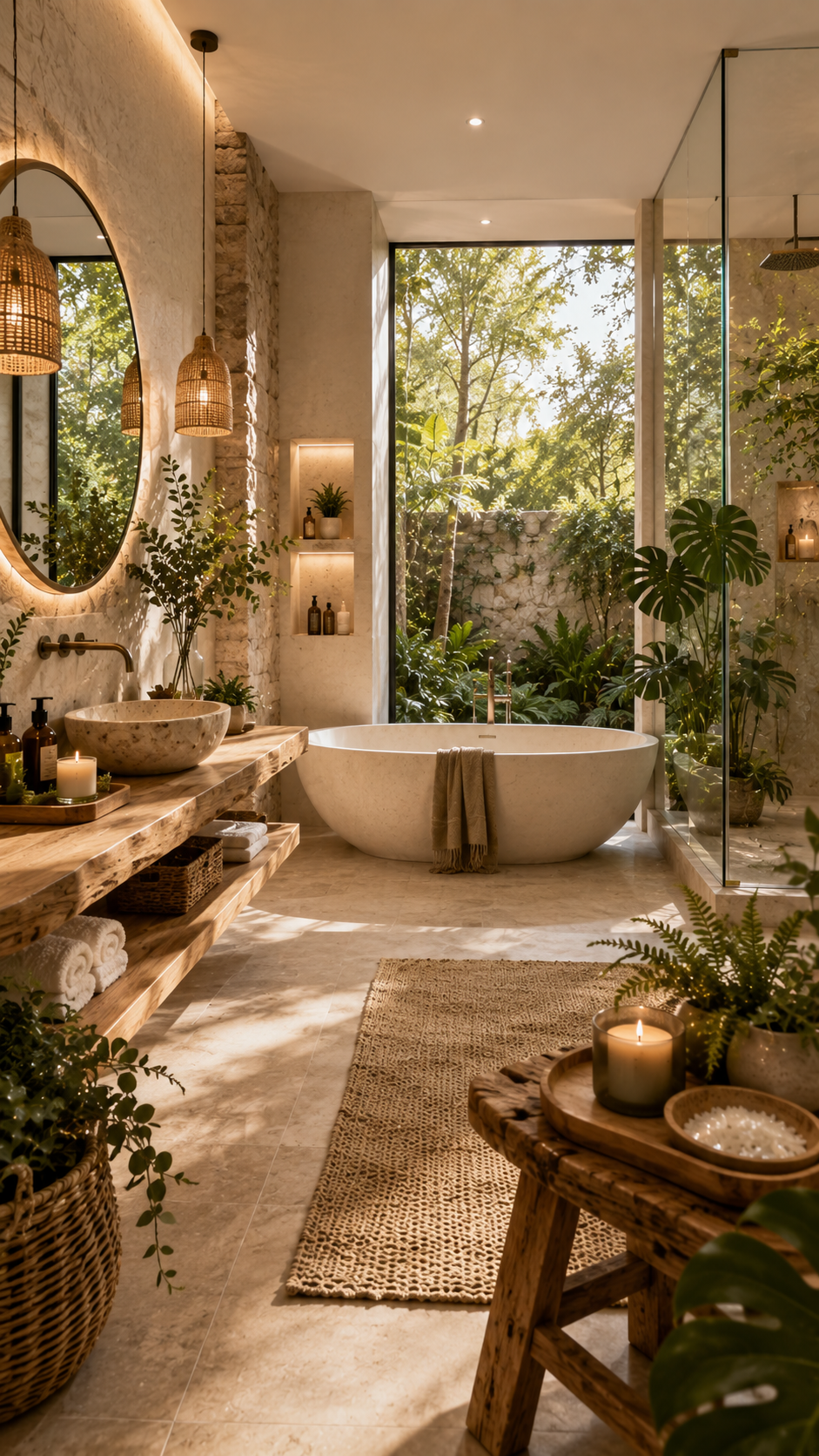 🥉 Best 3 Nature Inspired Bathroom Aesthetic Ideas