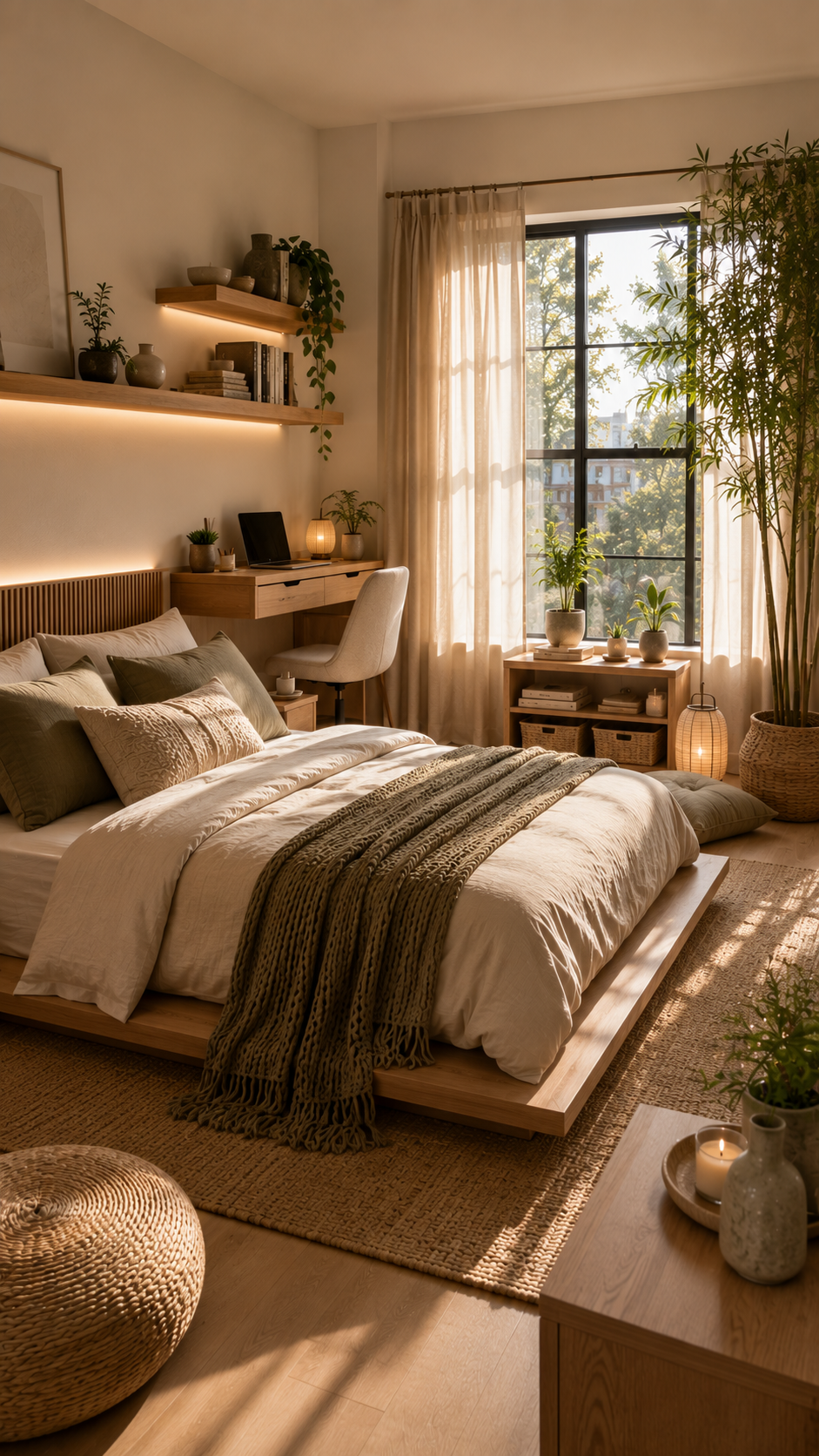 🌱 Best 3 Japandi College Apartment Bedroom