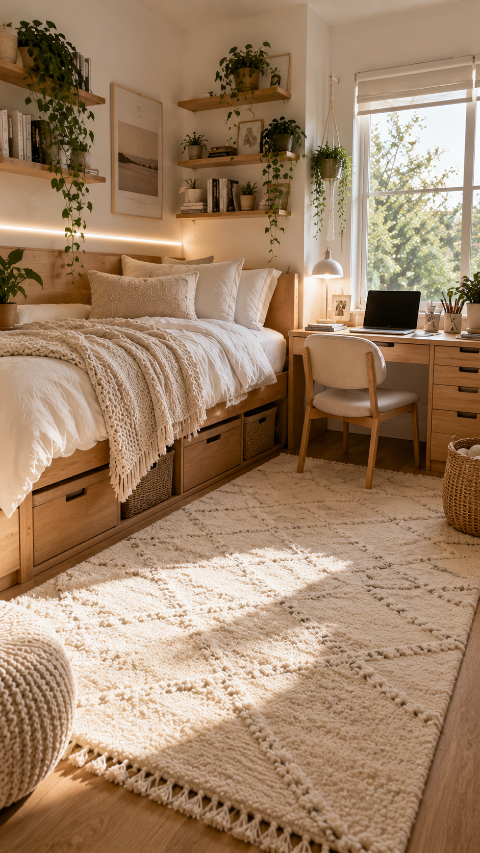 🥇 Best 1 Scandinavian Neutral Dorm Rug Ideas