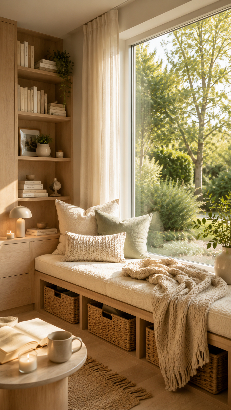 🥇 Best 1 Scandinavian Window Reading Nook with Hidden Storage