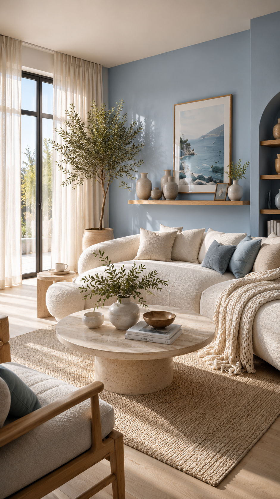🥇 Best 1 Soft Scandinavian Blue Rooms with Organic Modern Elegance