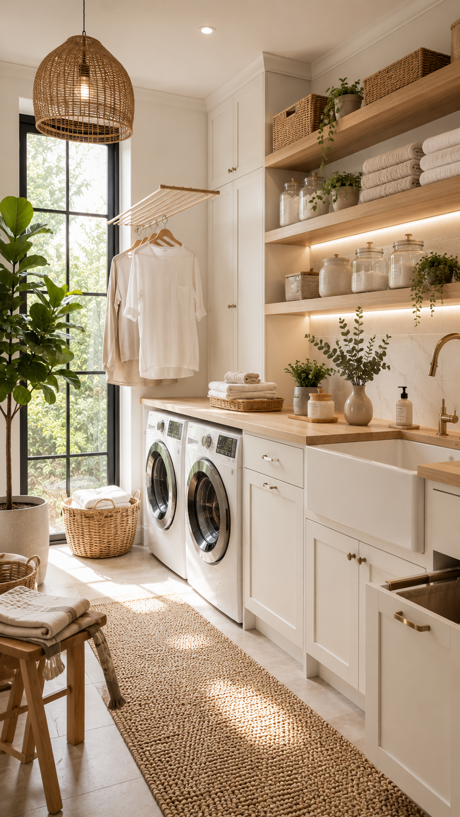 🥈 Best 2 Scandinavian Laundry Room Designs