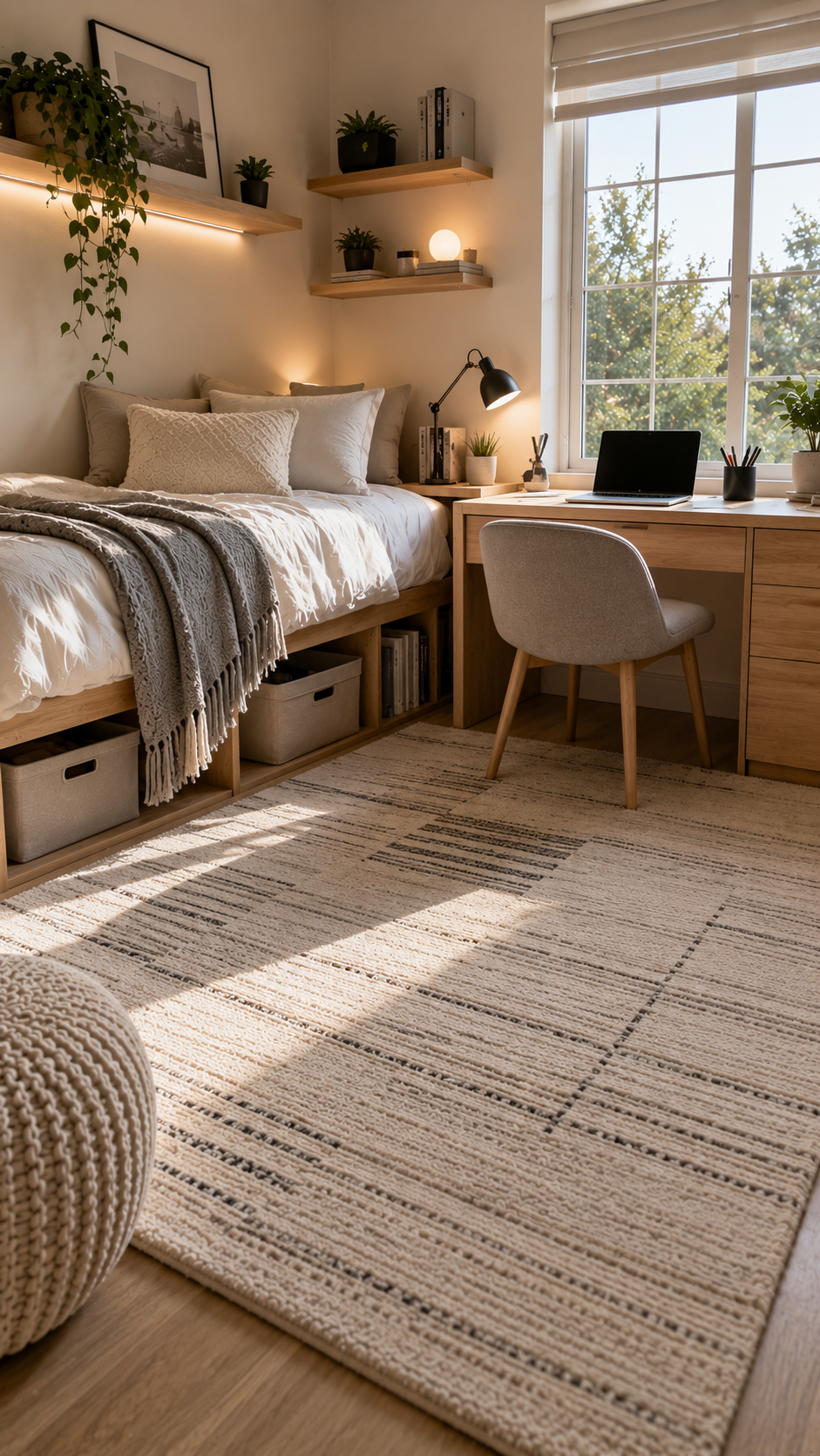 🥉 Best 3 Modern Minimalist Dorm Rug Ideas