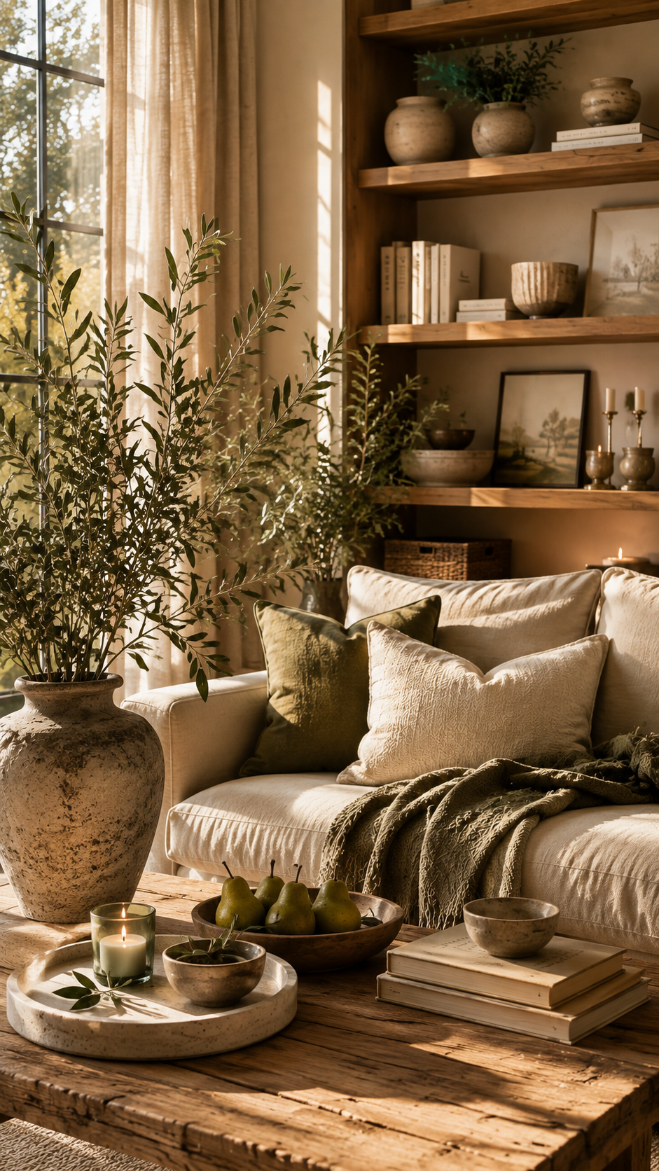 🥇 Best 1 Botanical Virgo Season Home Decor With Olive Green and Natural Wood