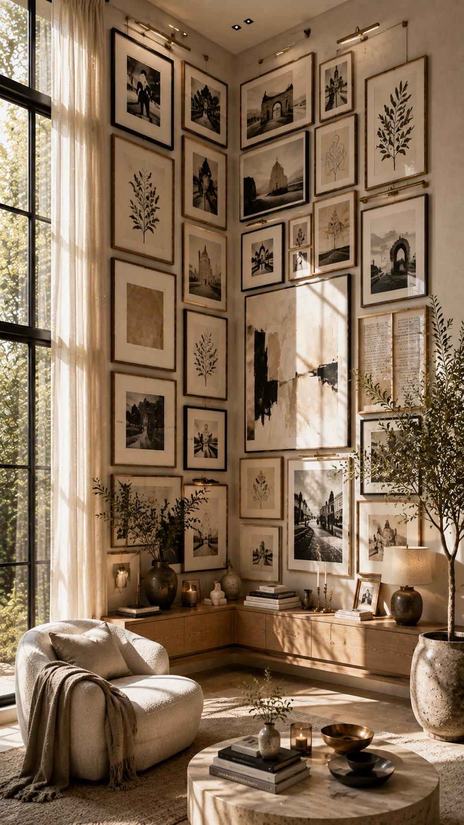 🥇 Best 1 Luxury Floor to Ceiling Corner Wall Gallery Ideas That Become the Centerpiece