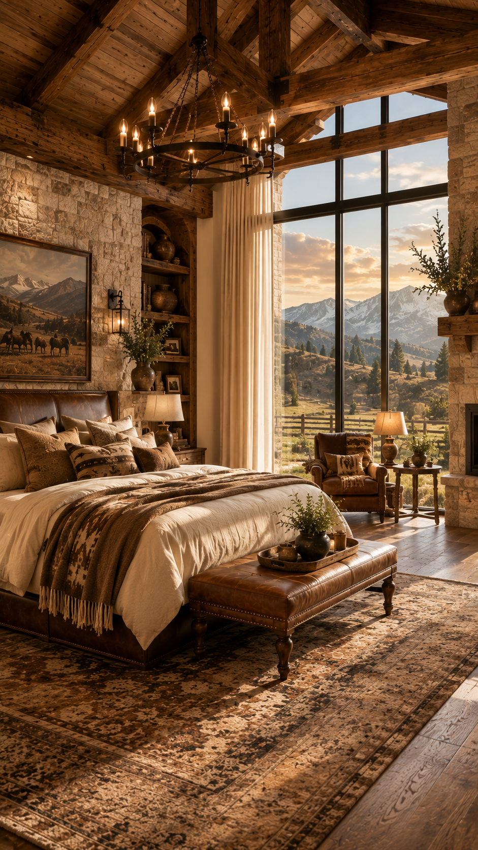 🥇 Best 1 Luxury Western Bedroom Inspired by Mountain Ranch Retreats