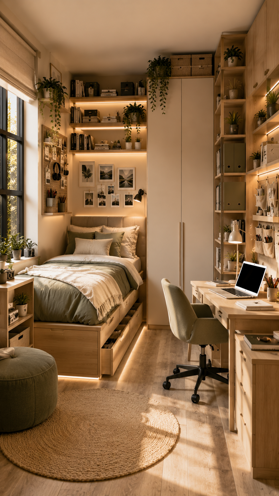 🥉 Best 3 Smart Small Room Ideas for Teens with Multifunctional Furniture and Vertical Storage