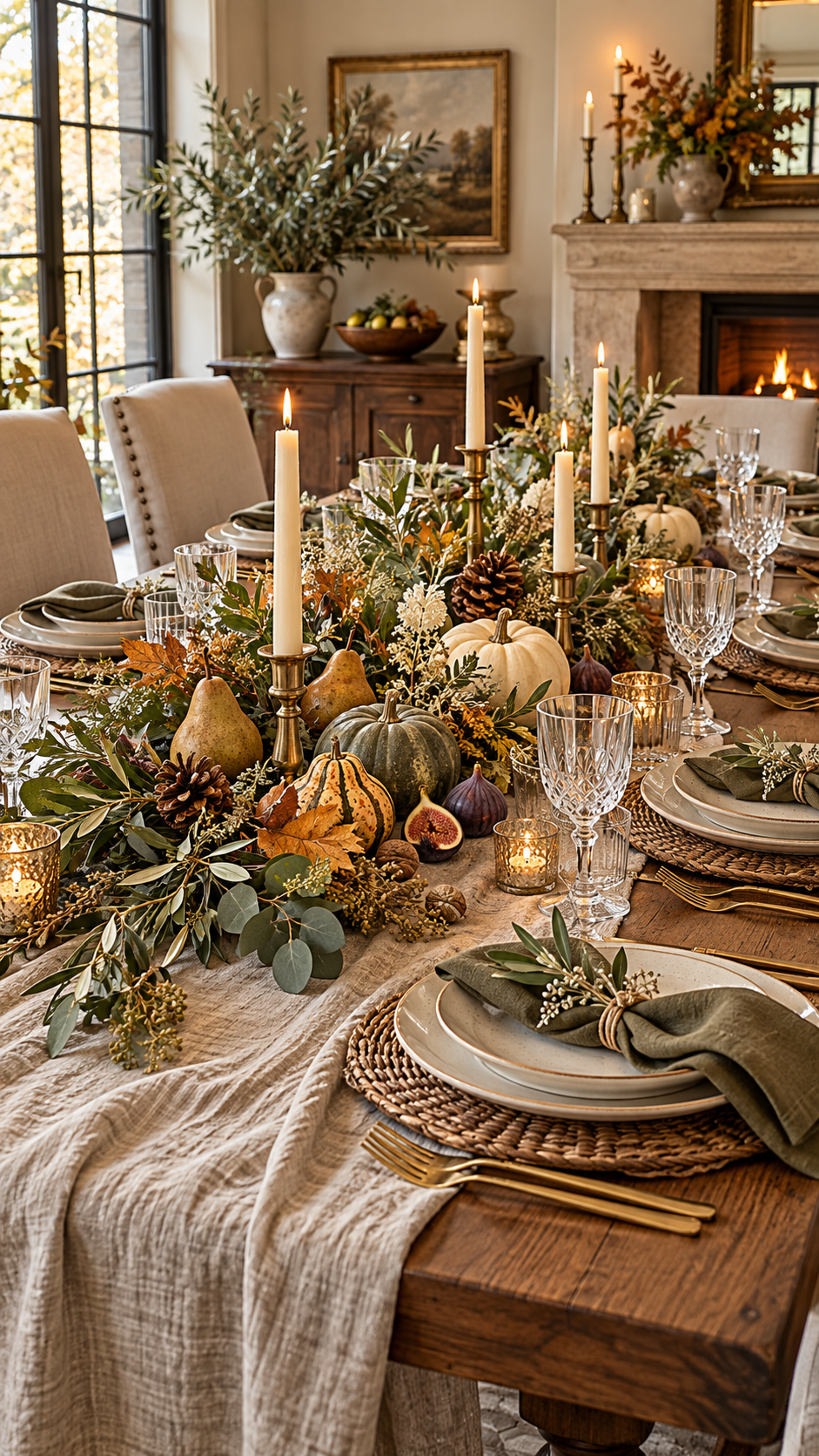 🥇 Best 1 Natural Harvest Thanksgiving Table With Layered Earthy Textures