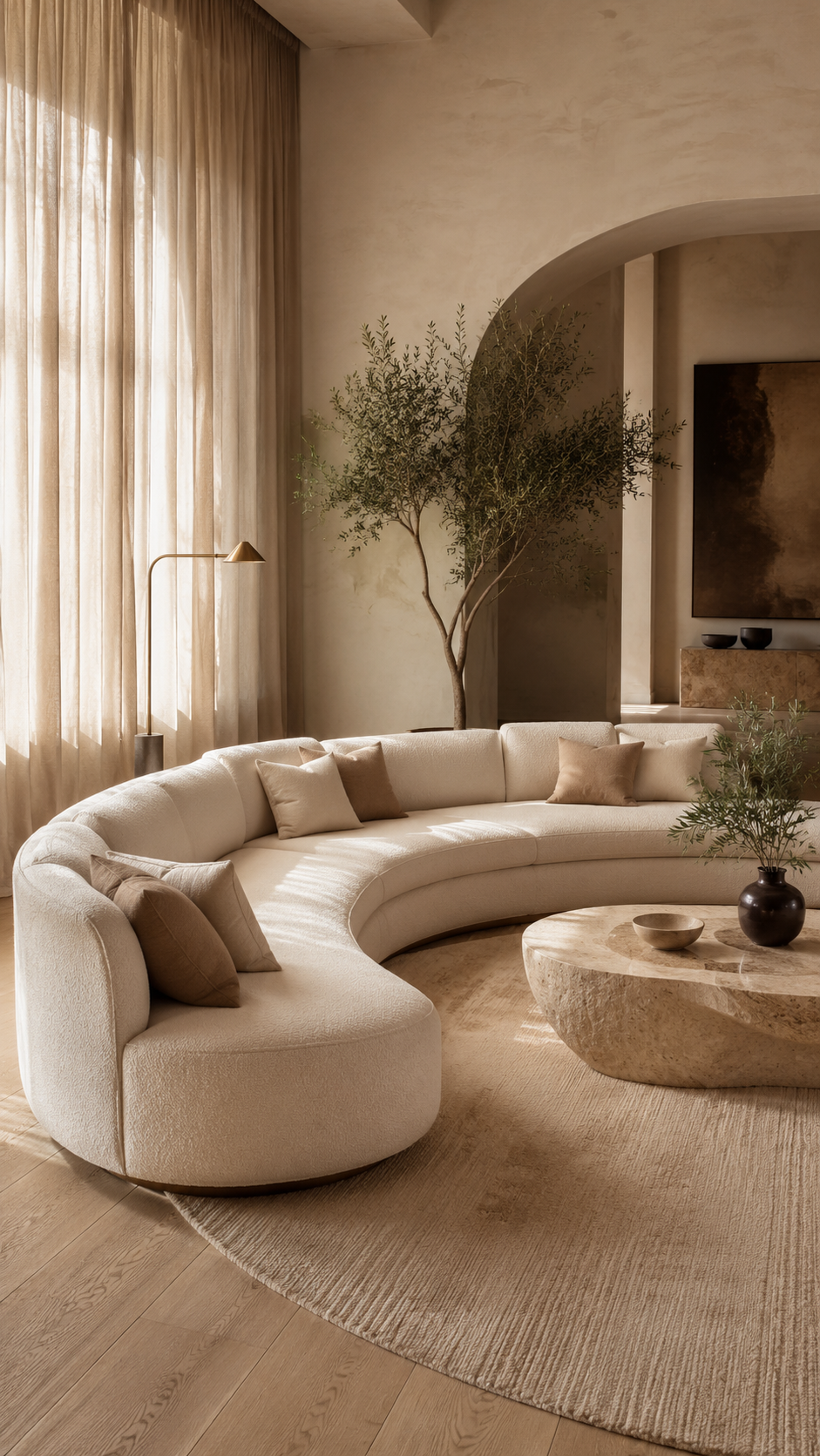 🥇 Best 1 Sculptural Curved Corner Sofa Designs for Soft Modern Luxury