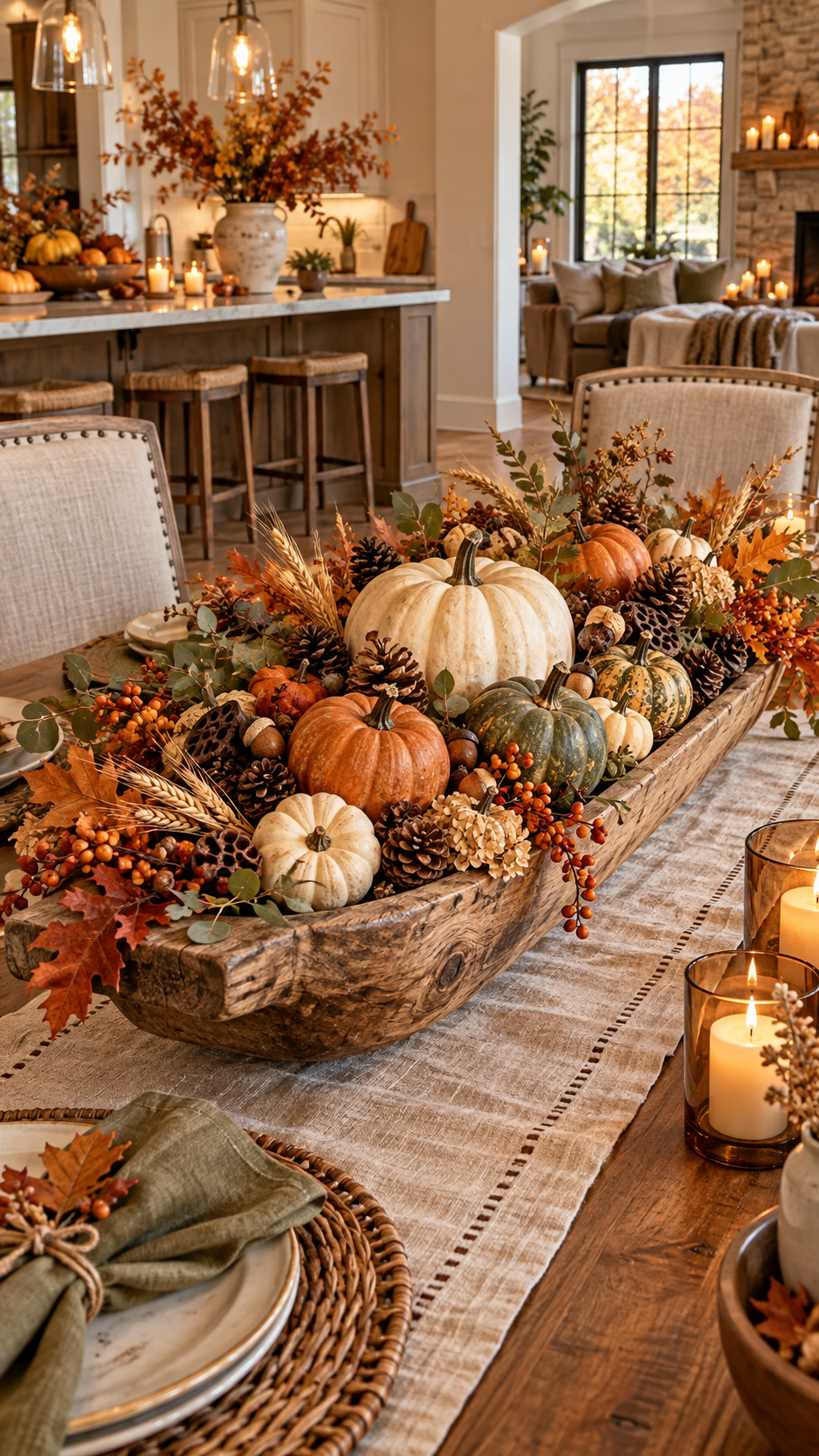 🥇 Top 1 Fall Dough Bowl Ideas With Layered Pumpkins and Harvest Textures