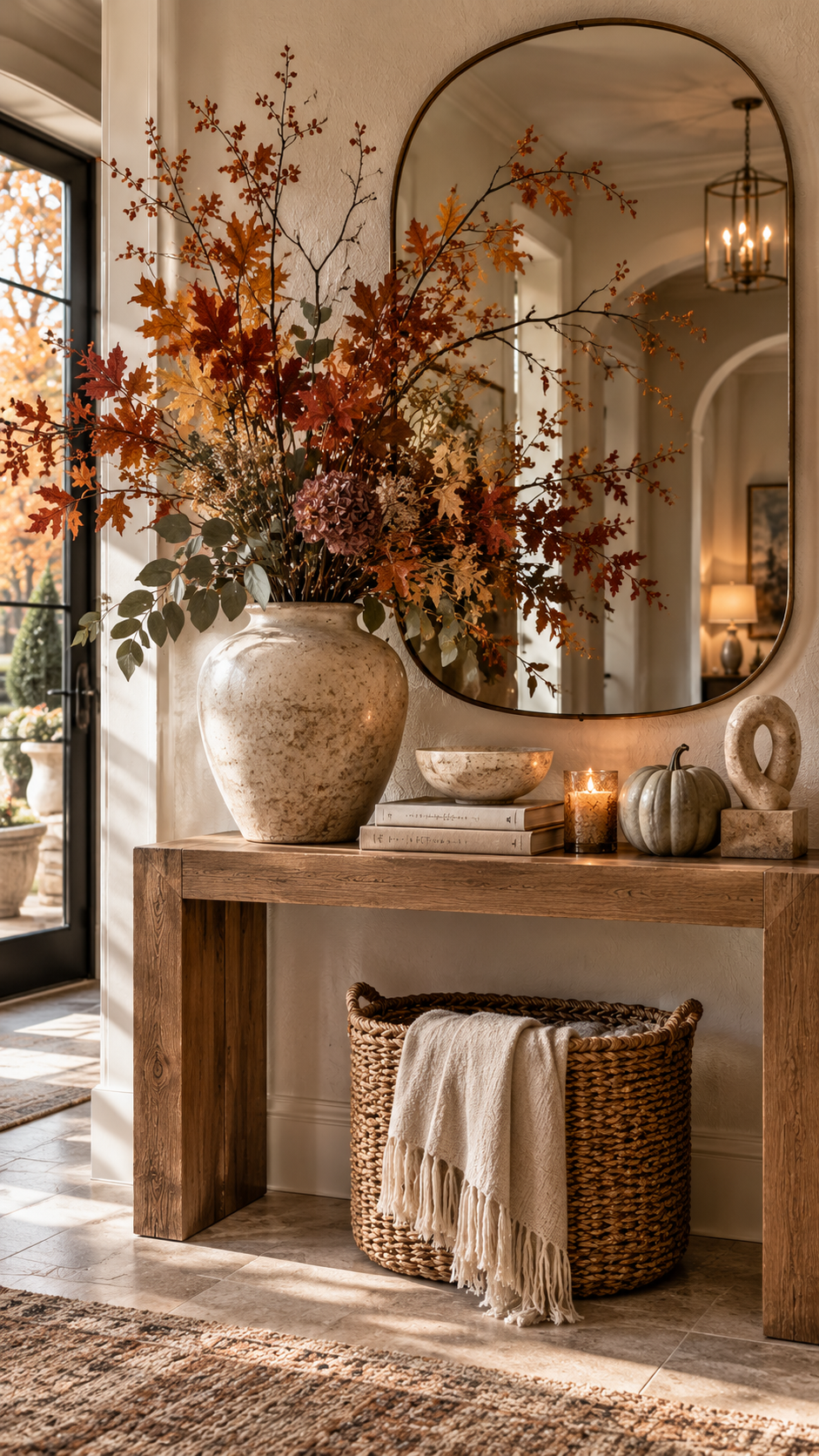 🥇 Top 1 Sculptural Botanical Fall Entry Table Decor
