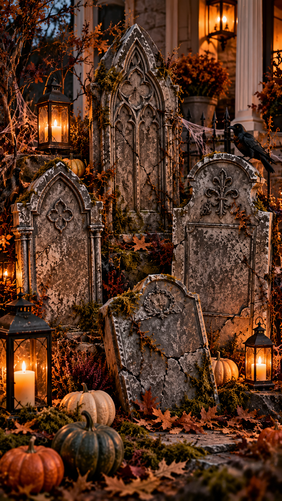 🥈 Best 2 Cardboard Halloween Decorations DIY Giant Weathered Tombstones