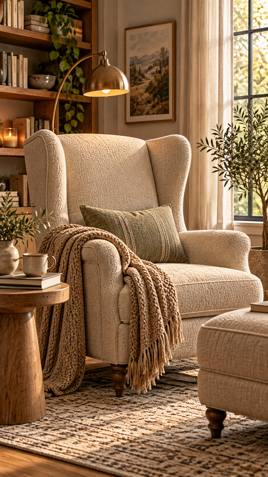🥈 Best 2 Cozy Reading Chairs With a High Back and Supportive Wing Design