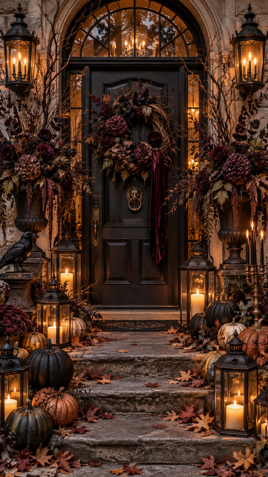 🥉 Top 3 Candlelit Gothic Halloween Door Decorations