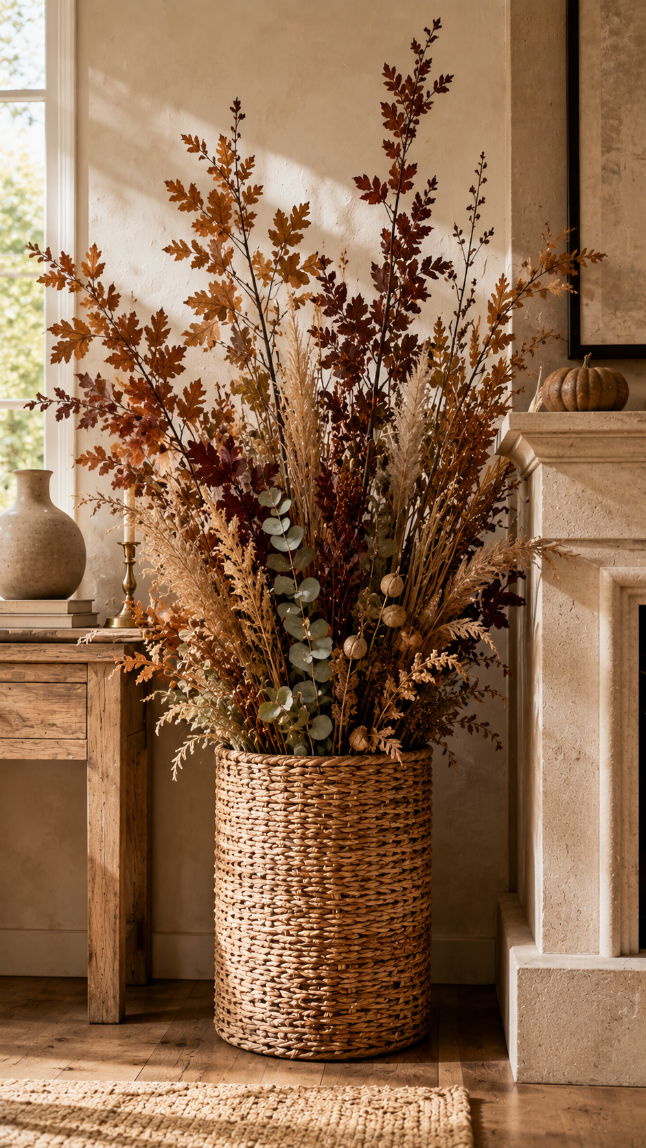 🥉 Top 3 Fall Basket Decor Ideas With Dried Branches and Botanical Texture